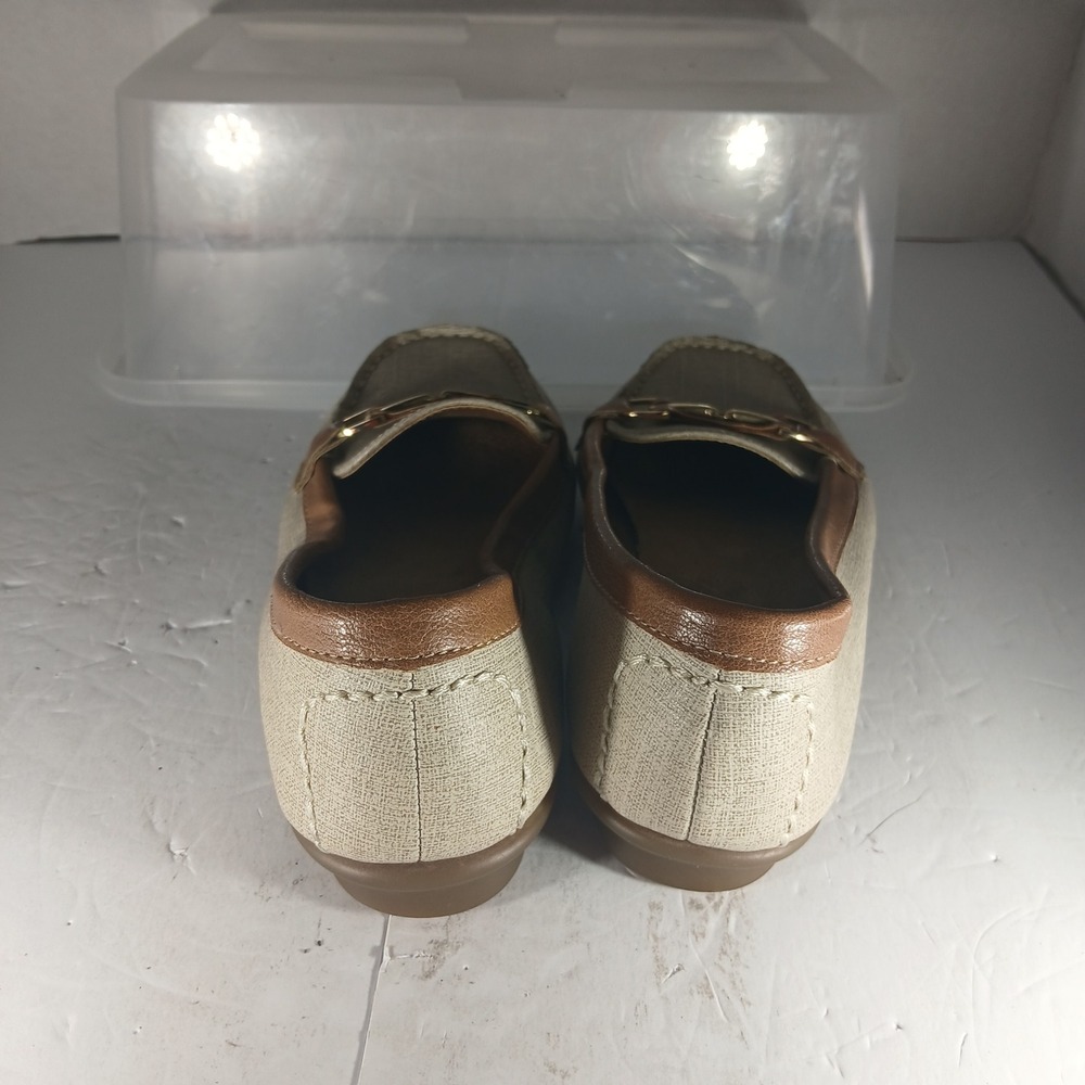 Aerosoles Manuscript Loafers 7M Beige Tan Bit Hardware Preppy Officecore Flat‎ - Picture 6 of 10